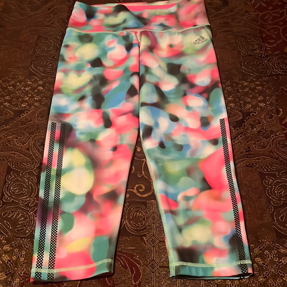 Adidas Three Stripes Hologram Capri Legging